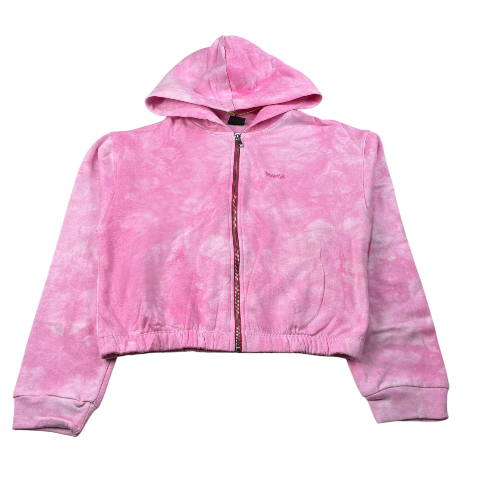 Disclaimer Felpa con Zip E Cappuccio tinta unita Rosa per Bambina 25IDK58733 ROSA DISCLAIMER 