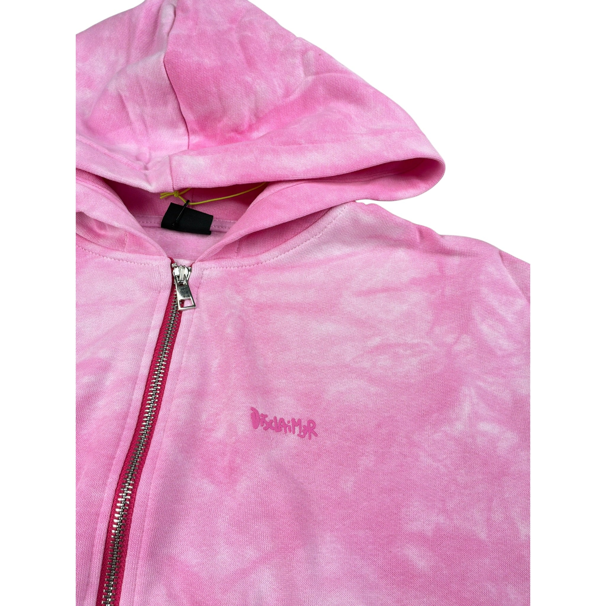Disclaimer Felpa con Zip E Cappuccio tinta unita Rosa per Bambina 25IDK58733 ROSA DISCLAIMER 
