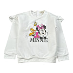 Disney Felpa tinta unita Girocollo con Stampa Bianco per Bambina WE0017 BIANCO DISNEY 