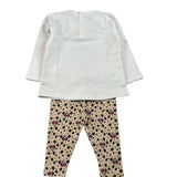 Disney Completo 2 Pz Shirt-Leggins Stampa Topolina Bianco per Bambina WP0057J BIANCO DISNEY 