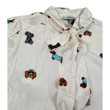 Dixie Camicia Manica Lunga tinta unita con Stampe Avorio per Bambina CL71364G79 AVORIO DIXIE 