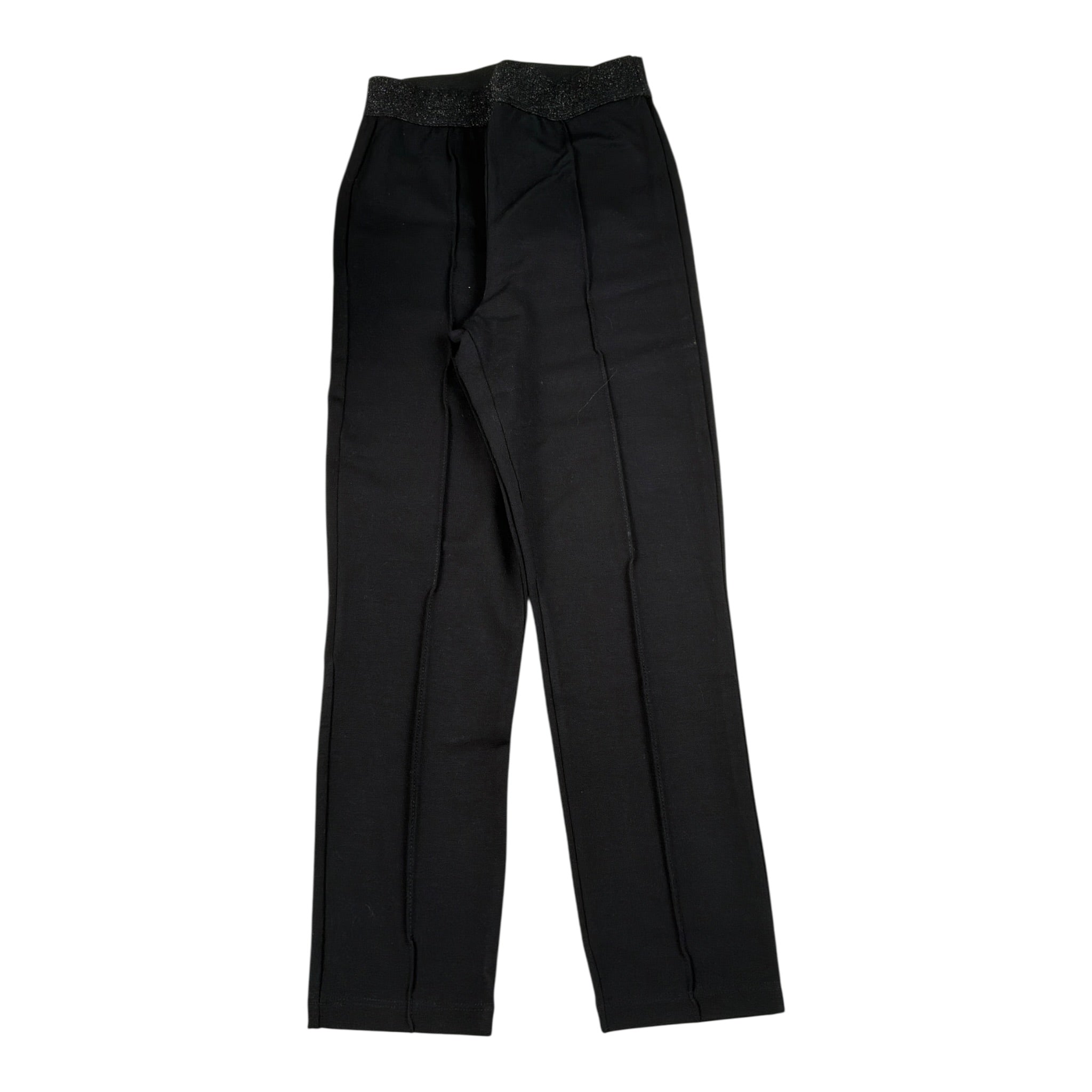 Dixie Pantalone tinta unita con Elastico con Brillantini Nero per Bambina FLY04172G34 NERO DIXIE 