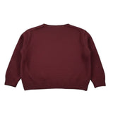 Dixie Cardigan tinta unita Bordeaux per Bambina NB55230G79 BORDEAUX DIXIE 