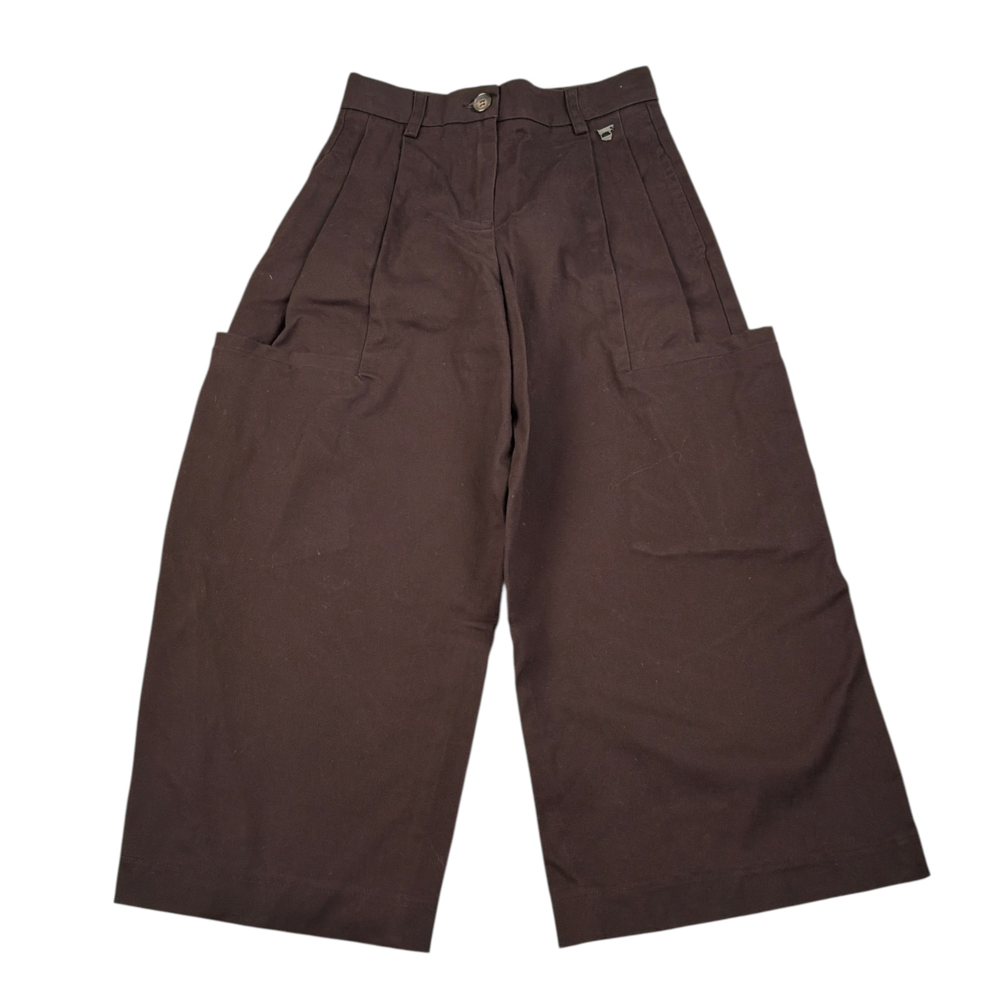 Dixie Pantalone tinta unita Modello Palazzo Marrone per Bambina PH52132G79 MARRONE DIXIE 