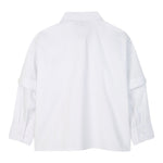 Dkny Camicia Manica Lunga tinta unita con Maniche Rimovibili Bianco per Bambino D62351 BIANCO DKNY 
