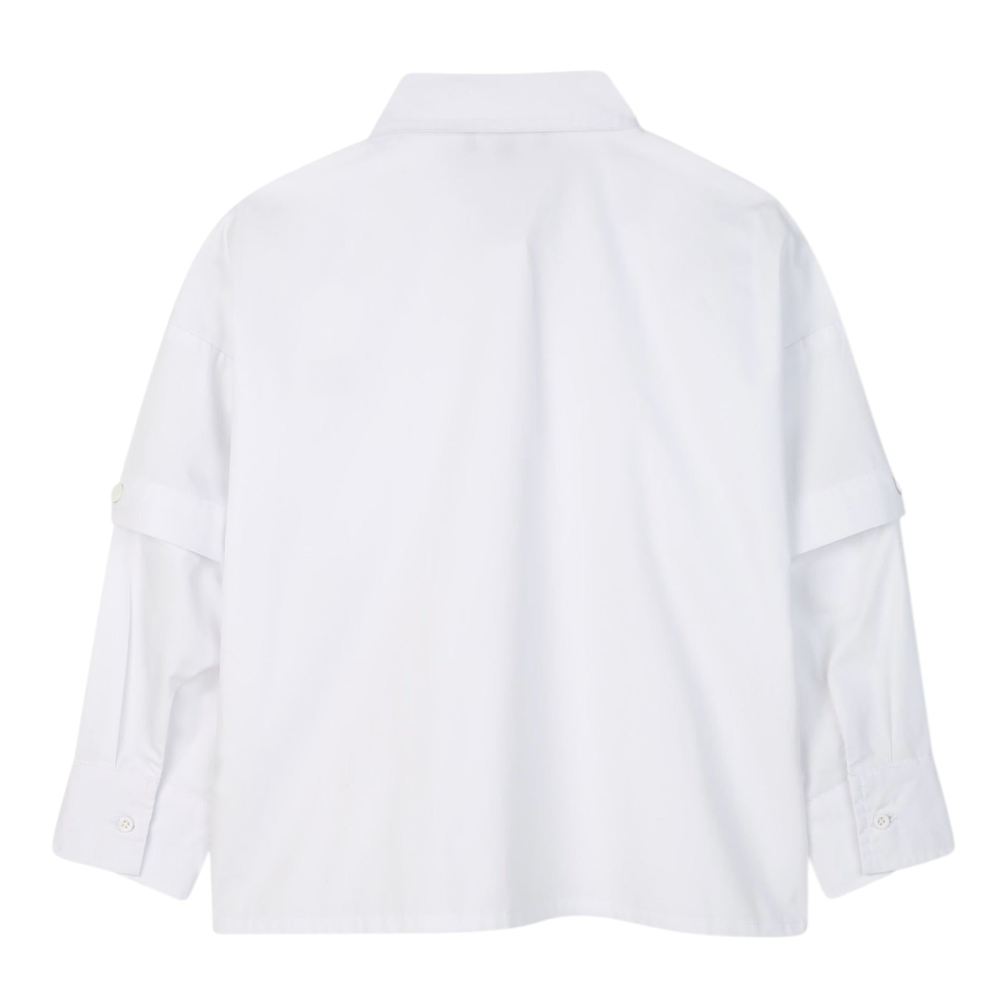 Dkny Camicia Manica Lunga tinta unita con Maniche Rimovibili Bianco per Bambino D62351 BIANCO DKNY 