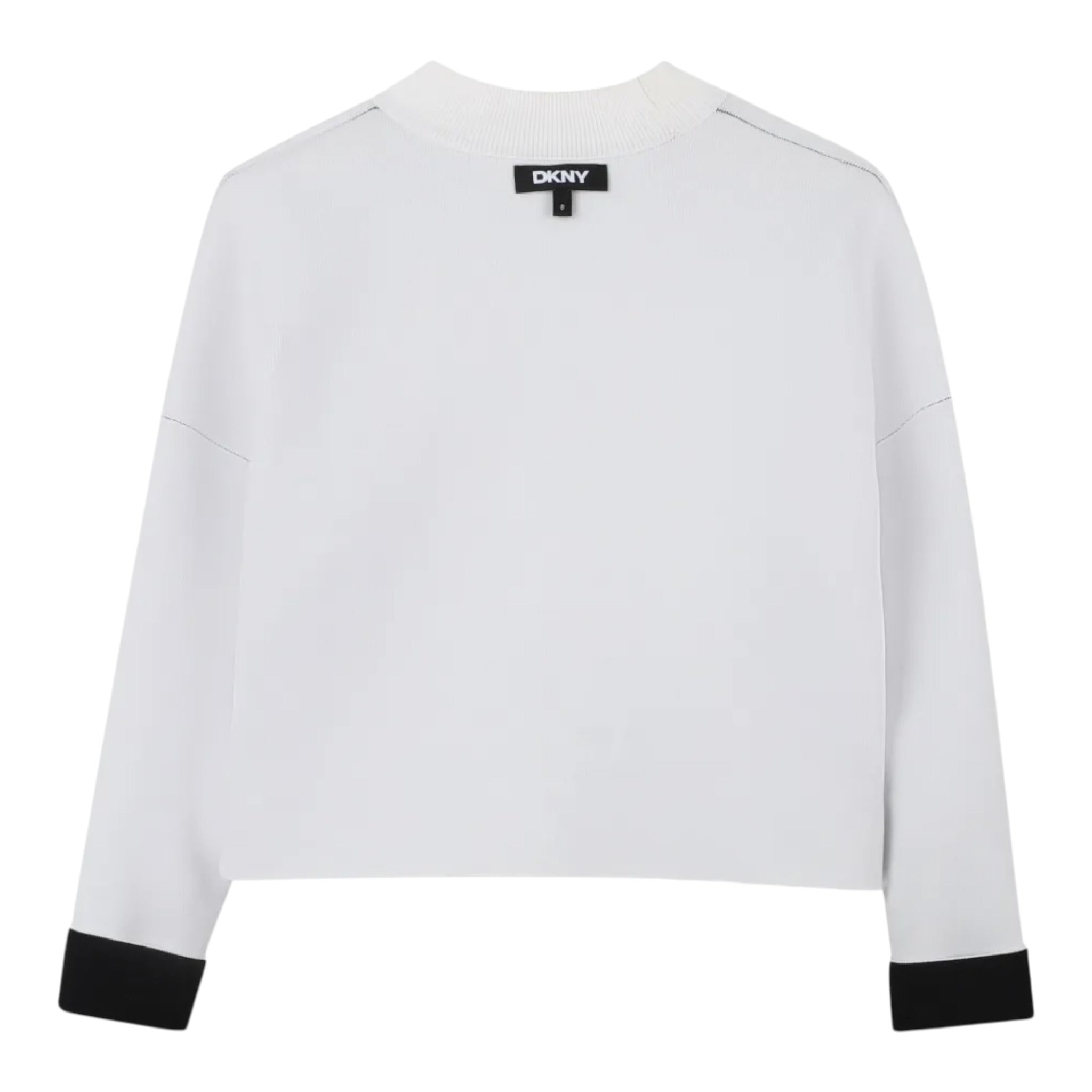 Dkny Maglia Reversibile Bicolore Bianco/Nero per Bambina D62379 BIANCO/NERO DKNY 