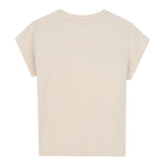 Dkny T-Shirt Girocollo tinta unita con Logo Beige per Bambina D62412 BEIGE DKNY 