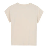 Dkny T-Shirt Girocollo tinta unita con Logo Beige per Bambina D62412 BEIGE DKNY 