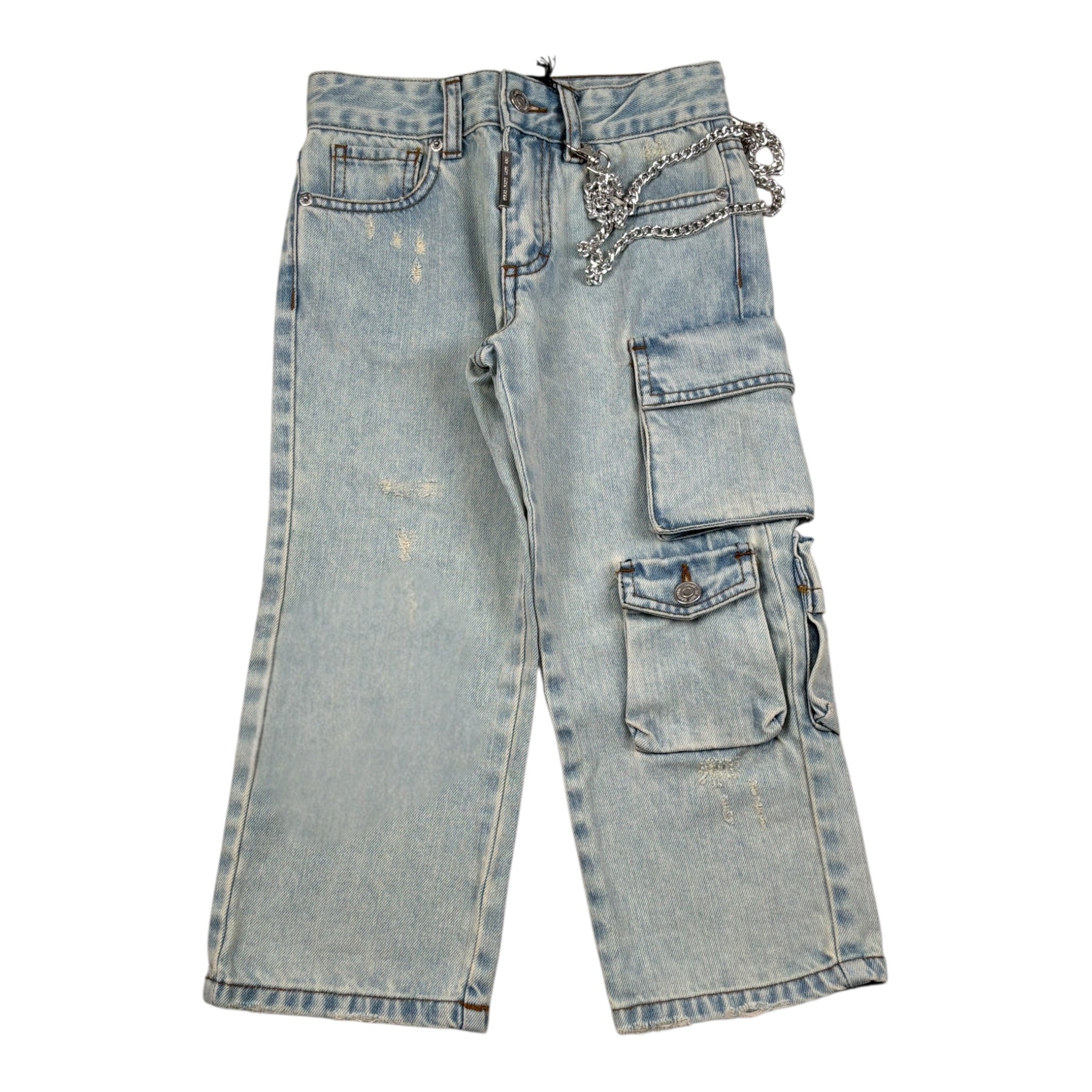 Do Not Conform Jeans tinta unita con Girovita Regolabile Azzurro per Bambino 34676 AZZURRO DO NOT CONFORM 