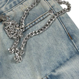 Do Not Conform Jeans tinta unita con Girovita Regolabile Azzurro per Bambino 34676 AZZURRO DO NOT CONFORM 