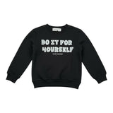 Do Not Conform Felpa tinta unita Girocollo con Stampa Nero per Bambino 34709 NERO DO NOT CONFORM 