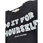 Do Not Conform Felpa tinta unita Girocollo con Stampa Nero per Bambino 34709 NERO DO NOT CONFORM 