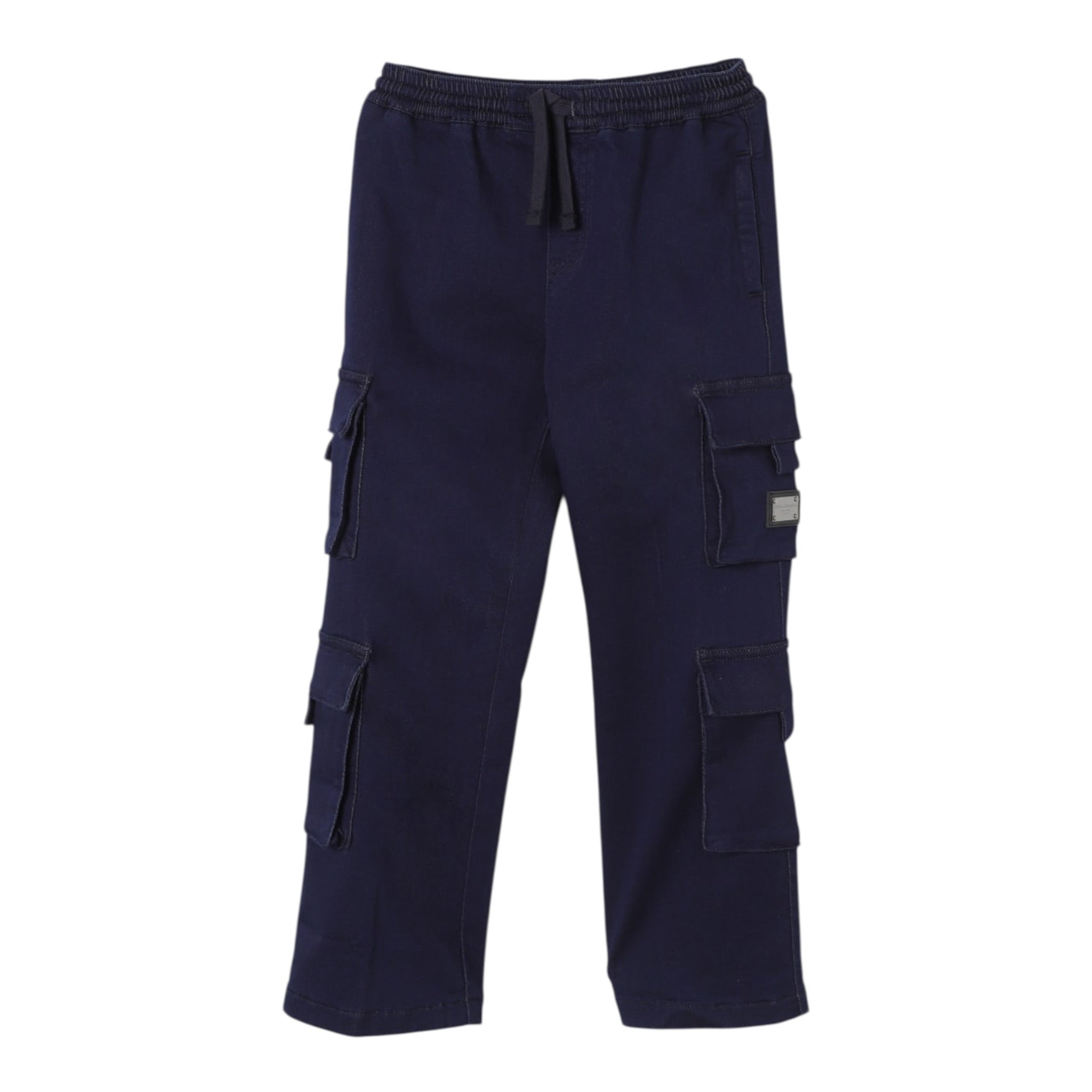 Dolce & Gabbana Jeans tinta unita con Elastico In Vita Blu per Bambino L4JPIY BLU DOLCE & GABBANA 