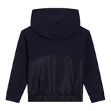 Dolce & Gabbana Felpa Chiusa con Cappuccio tinta unita con Logo Blu per Bambino L4JWMC BLU DOLCE & GABBANA 