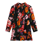 Dolce & Gabbana Abito Manica Lunga Fantasia Floreale Nero per Bambina L53DX7 NERO DOLCE & GABBANA 