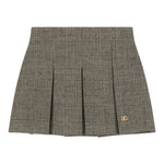 Dolce & Gabbana Gonna tinta unita con Microfantasia Nero per Bambina L55I37 NERO DOLCE & GABBANA 