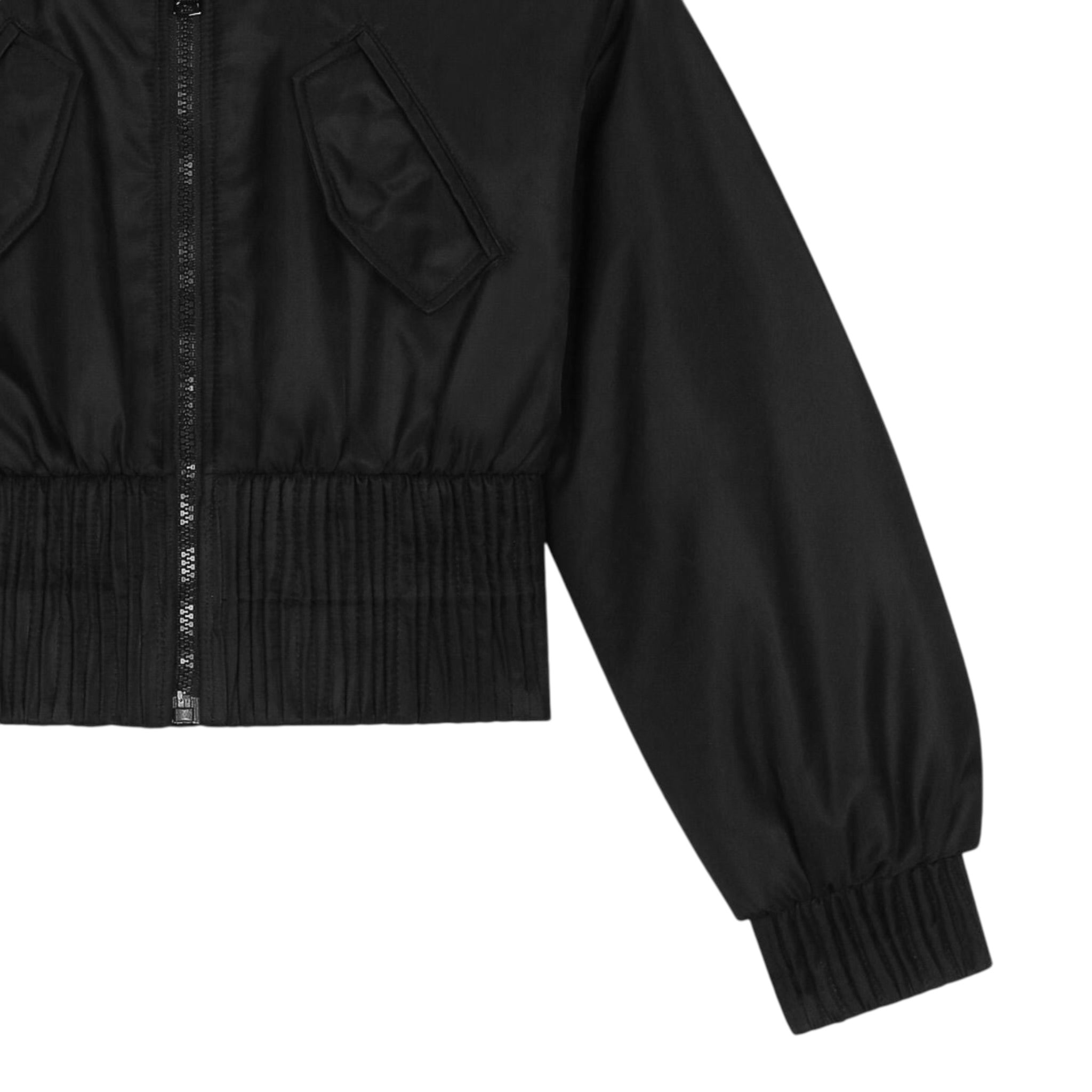 Dolce & Gabbana Giubbino tinta unita con Zip Nero per Bambina L5JBP6 NERO DOLCE & GABBANA 