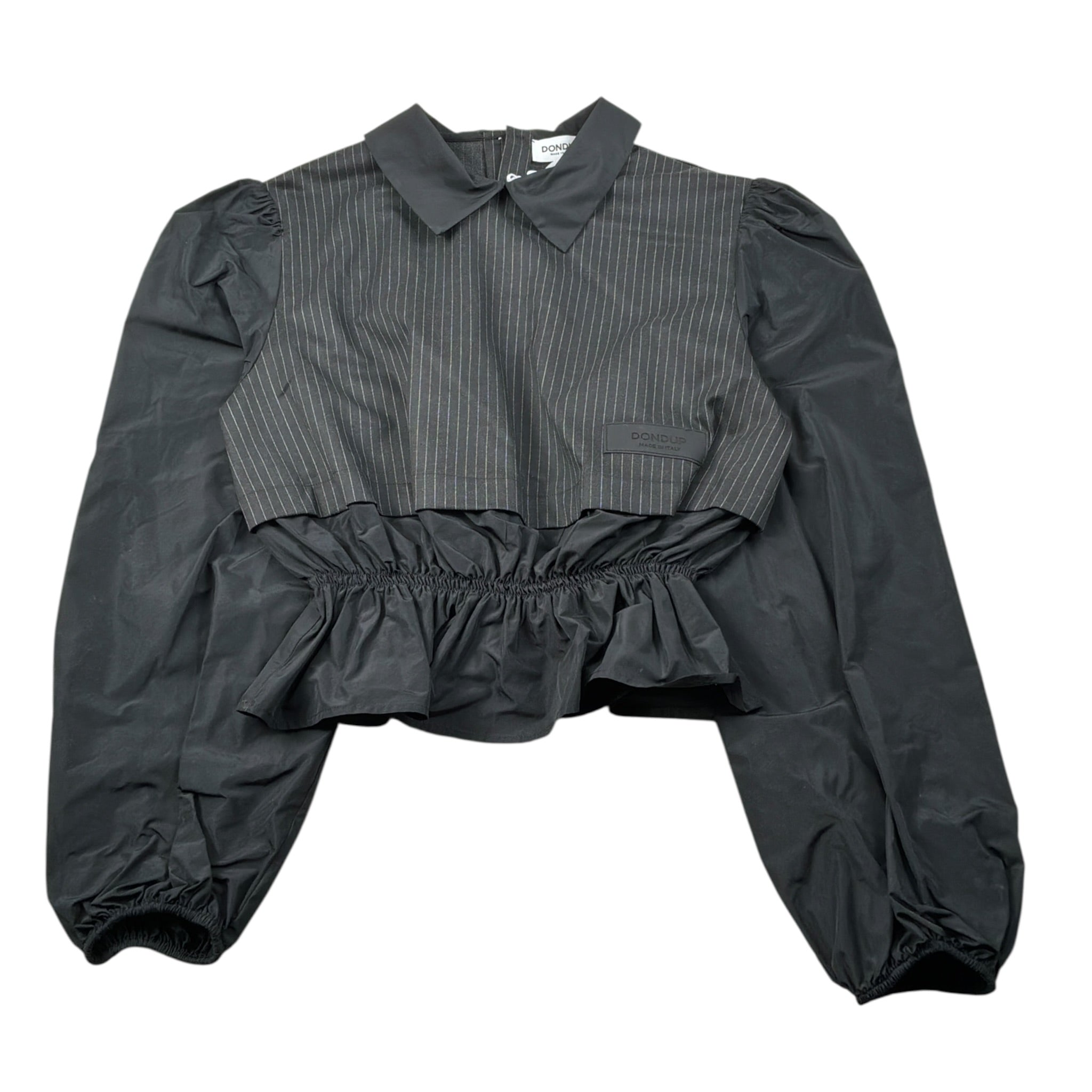 Dondup Camicia Manica Lunga tinta unita Nero per Bambina DFCA046 NERO DONDUP 