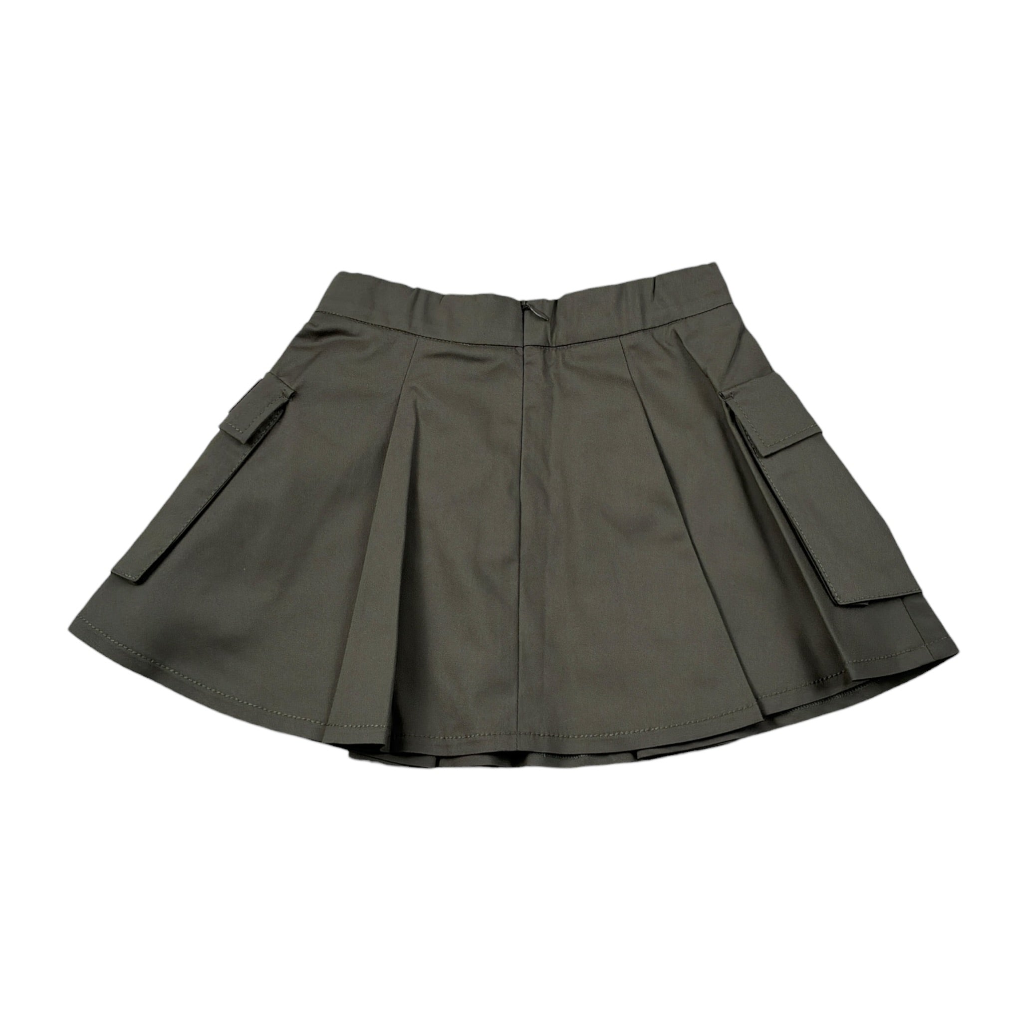 Dondup Gonna tinta unita con Elastico In Vita Verde per Bambina DFGO017 VERDE DONDUP 
