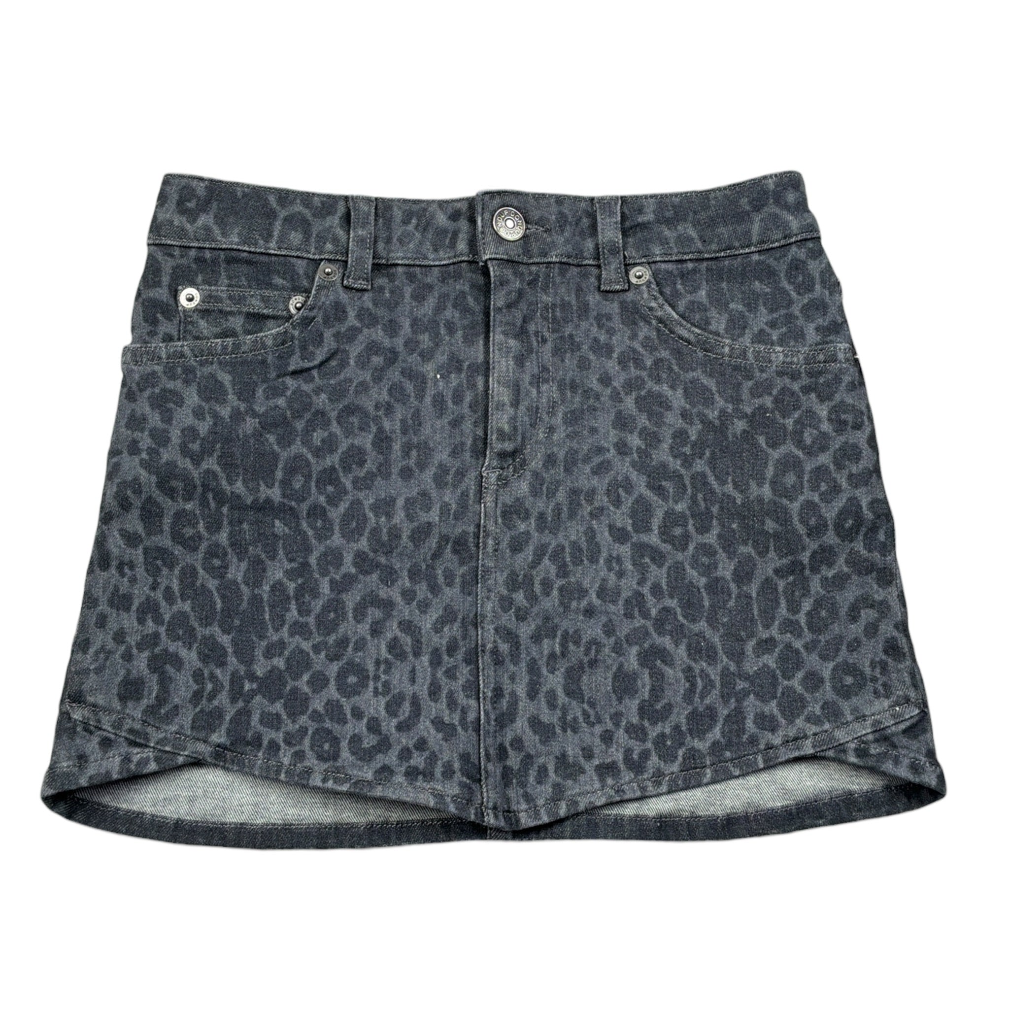 Dondup Gonna In Denim tinta unita Fantasia Maculata Grigio per Bambina DFGO019 GRIGIO DONDUP 