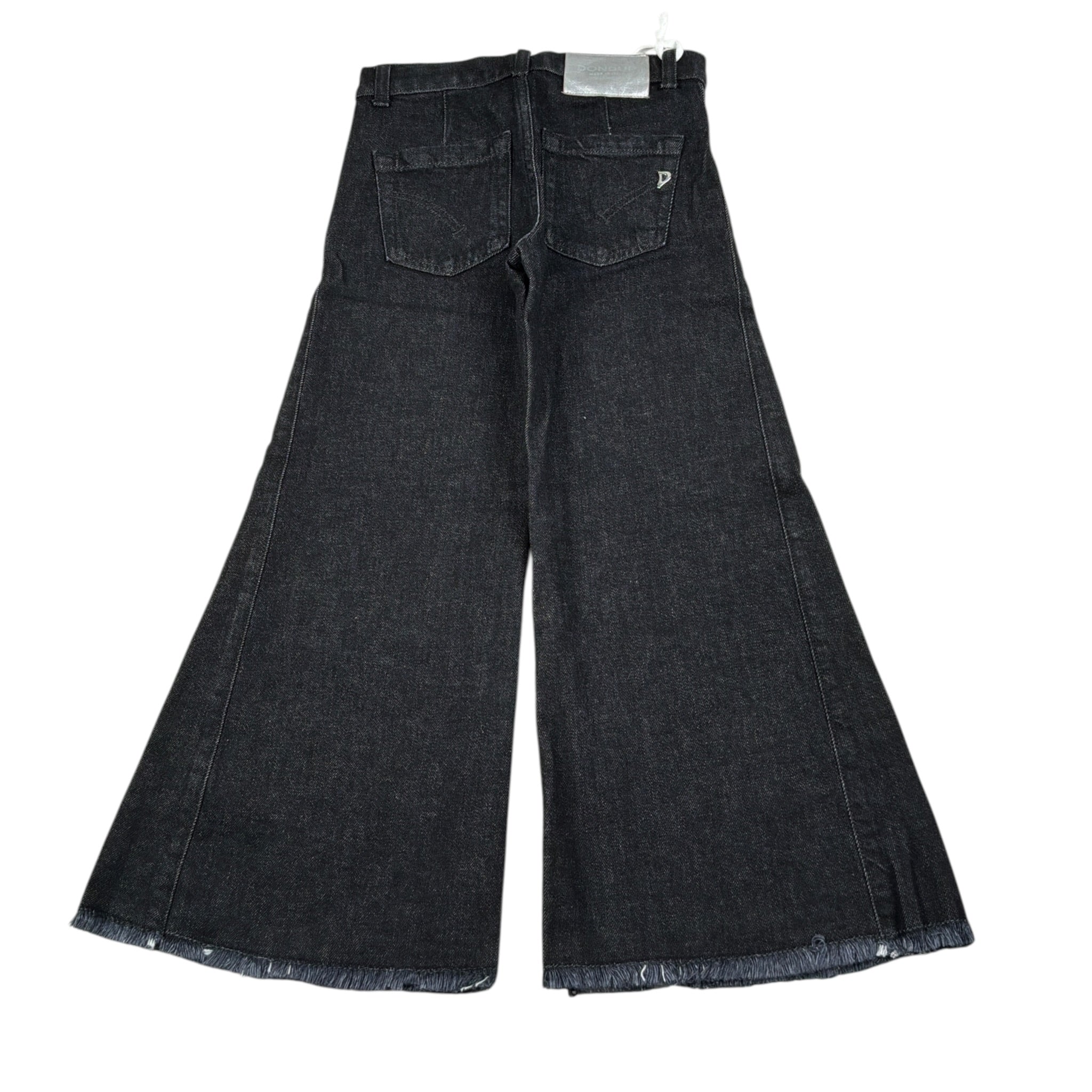 Dondup Jeans tinta unita Modello Palazzo Nero per Bambina DFPA157 NERO DONDUP 
