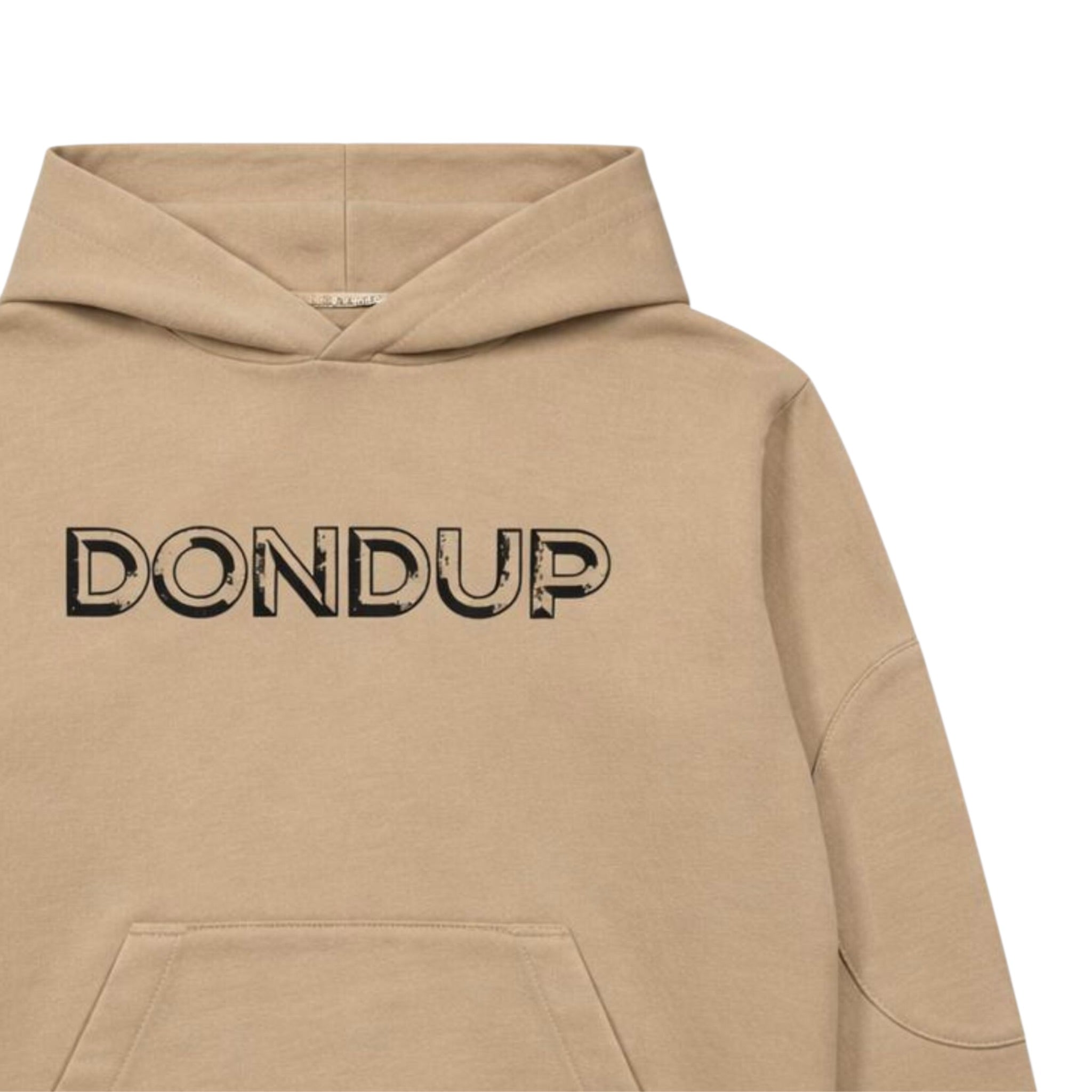 Dondup Felpa tinta unita con Stampa E Cappuccio Beige per Bambina DMFE018 BEIGE DONDUP 