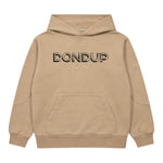 Dondup Felpa tinta unita con Stampa E Cappuccio Beige per Neonata DMFE018XN BEIGE DONDUP 