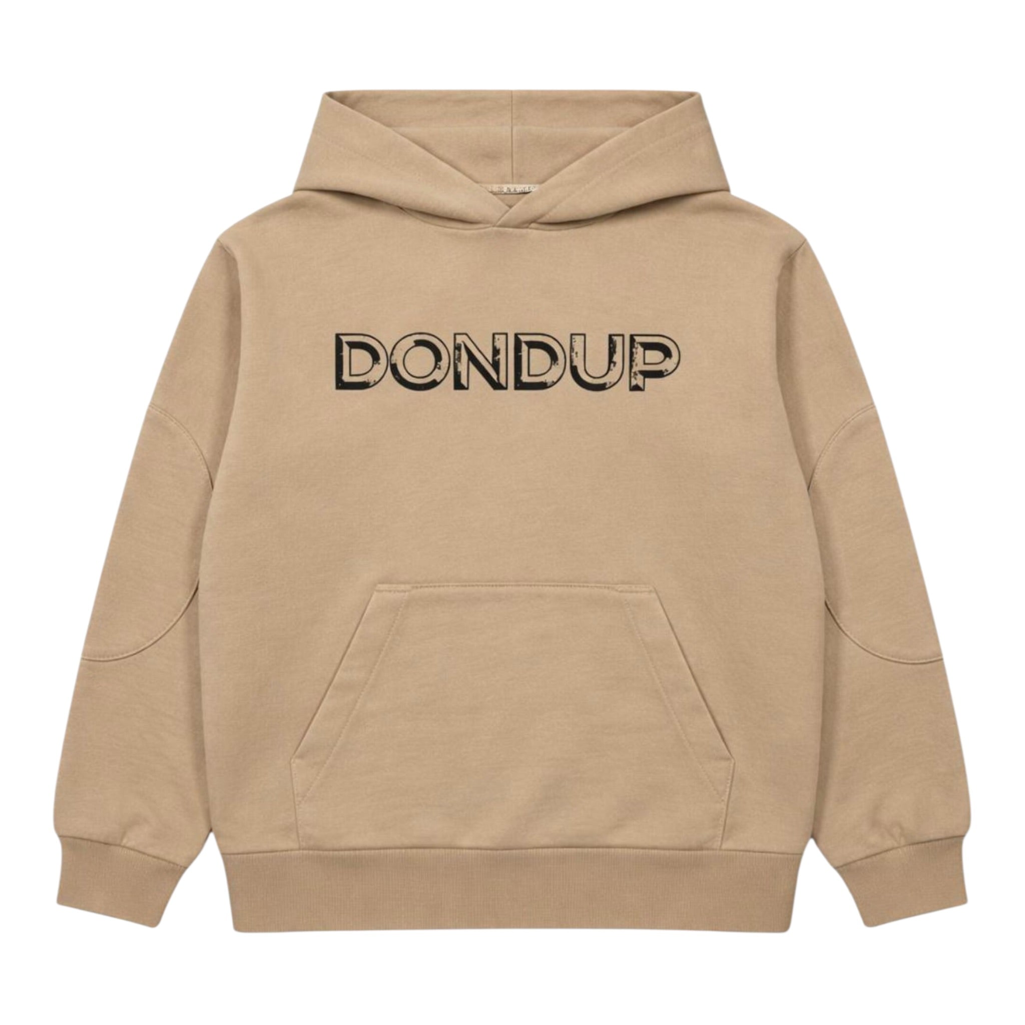 Dondup Felpa tinta unita con Stampa E Cappuccio Beige per Neonata DMFE018XN BEIGE DONDUP 
