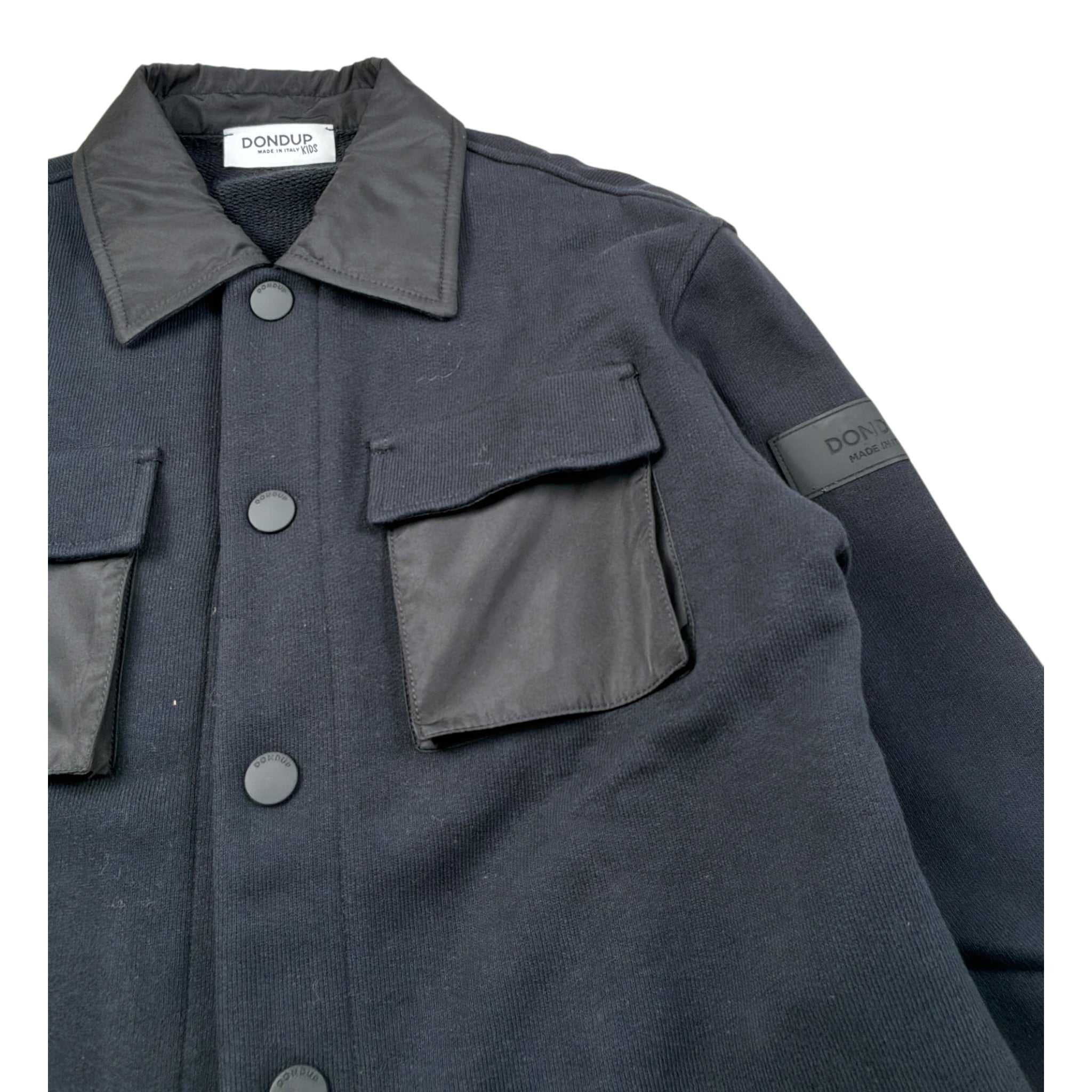 Dondup Camicia tinta unita con Bottoni Nero per Bambino DMGC021 NERO DONDUP 