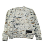 Dondup Maglia Girocollo tinta unita con Ricami Beige per Bambino DMMA030 BEIGE DONDUP 