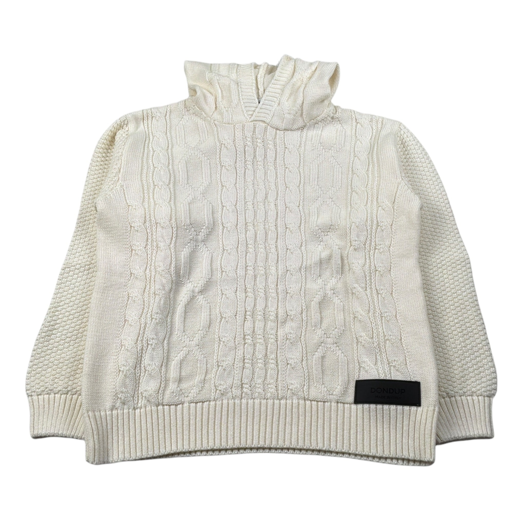 Dondup Maglia Modello Felpa tinta unita con Cappuccio Panna per Bambino DMMA031 PANNA DONDUP 