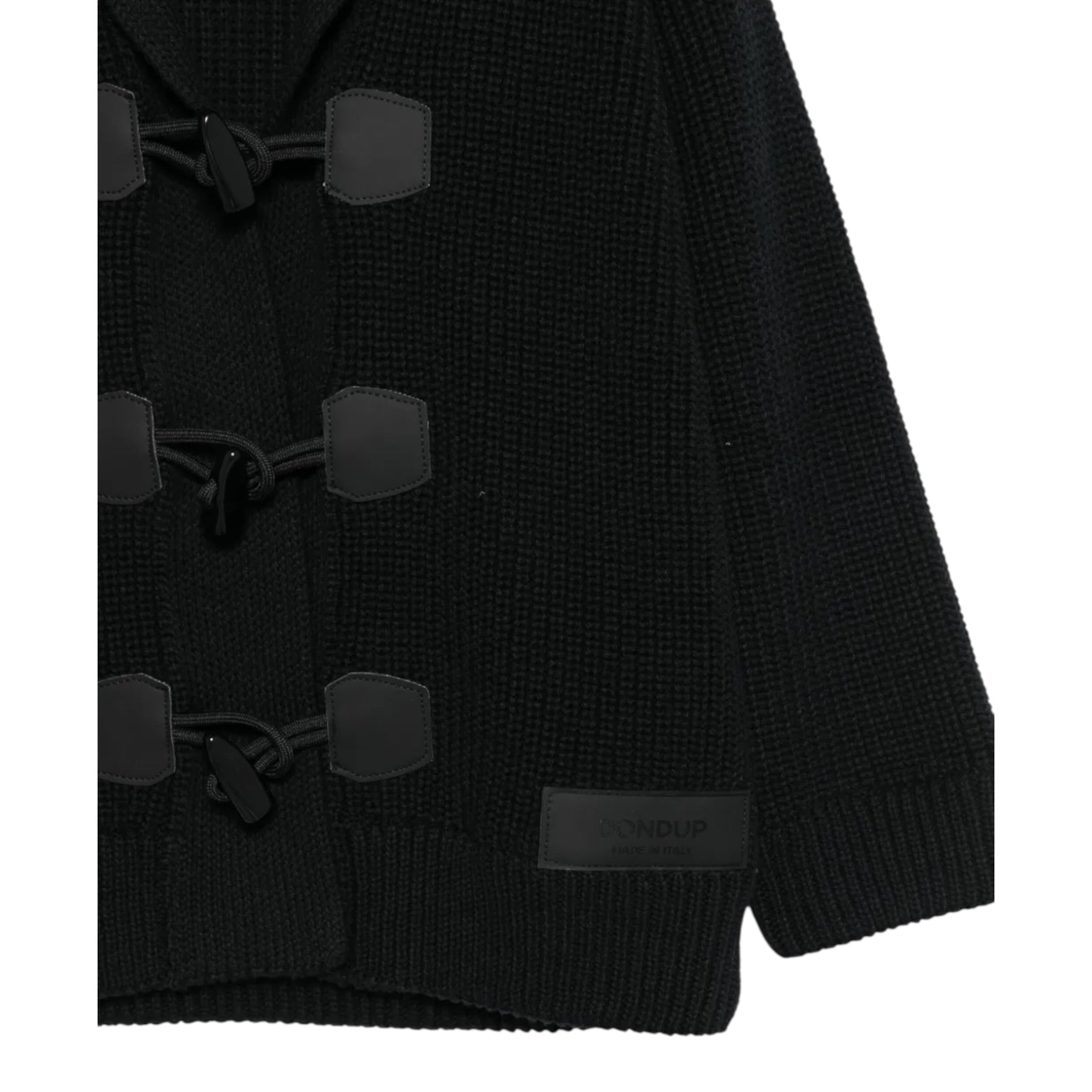 Dondup Cardigan tinta unita Nero per Bambino DMMA034 NERO DONDUP 