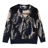 Dondup Maglia tinta unita con Stampa Blu per Bambino DMMA037 BLU DONDUP 