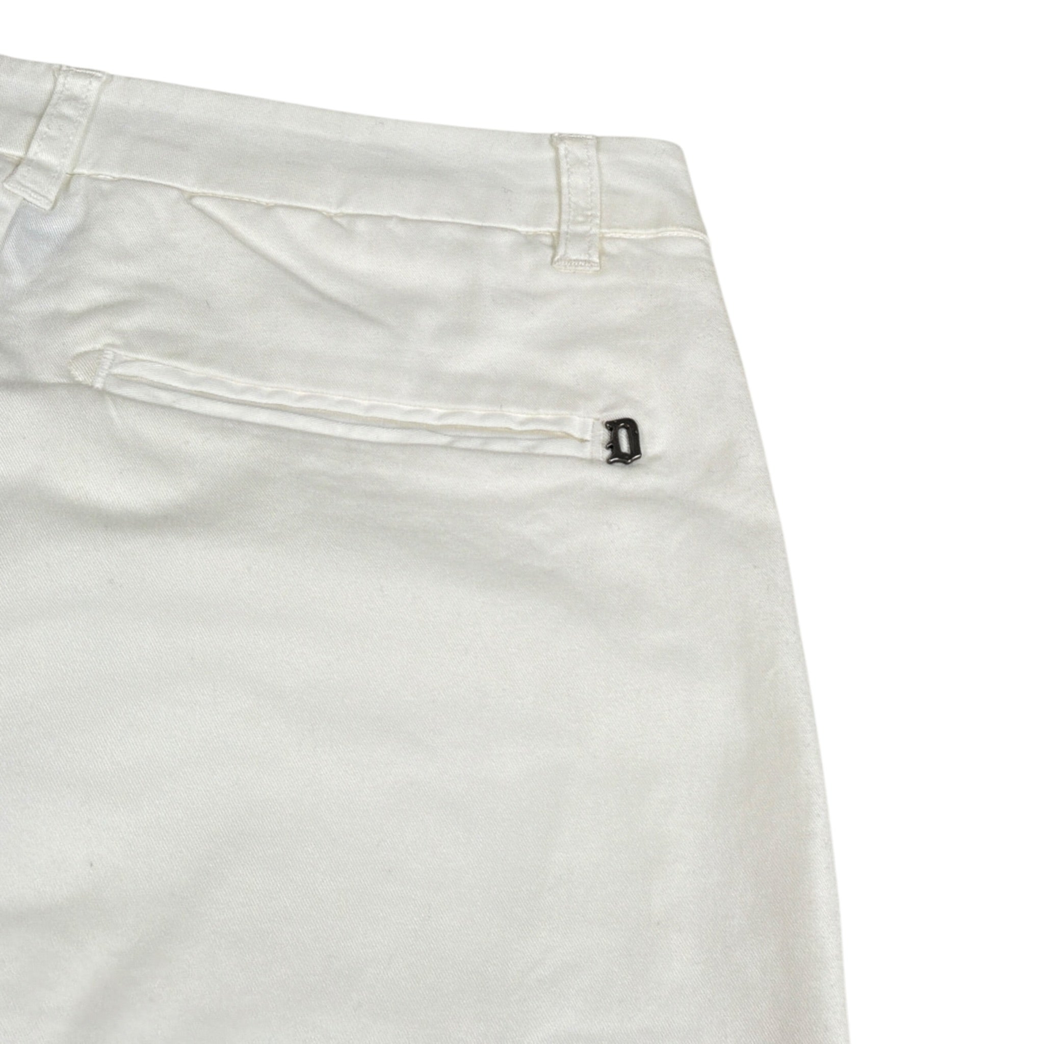 Dondup Pantalone tinta unita con Tasca A Filo Panna per Bambina DMPA251 PANNA DONDUP 