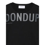 Dondup Shirt tinta unita Girocollo con Stampa Nero per Bambino DMTS044 NERO DONDUP 