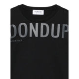 Dondup Shirt tinta unita Girocollo con Stampa Nero per Bambino DMTS044 NERO DONDUP 