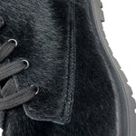 Dou Dou Stivale tinta unita con Lacci Nero per Bambina 32ANF559 NERO DOU DOU 