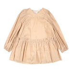 Dou Dou Abito Manica Lunga tinta unita Beige per Bambina DV1B00 BEIGE DOU DOU 