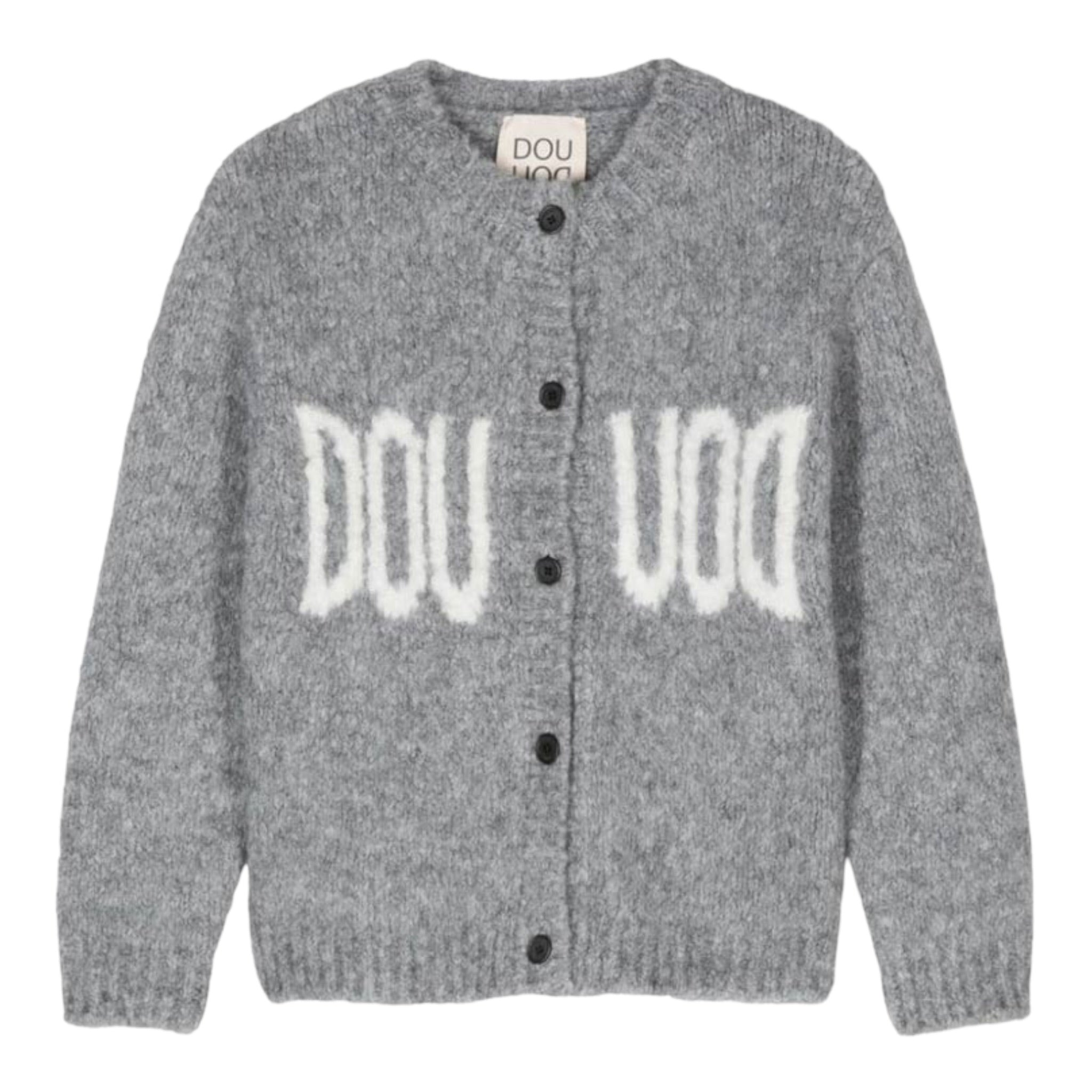 Dou Dou Cardigan tinta unita Grigio per Bambina DV9P30 GRIGIO DOU DOU 