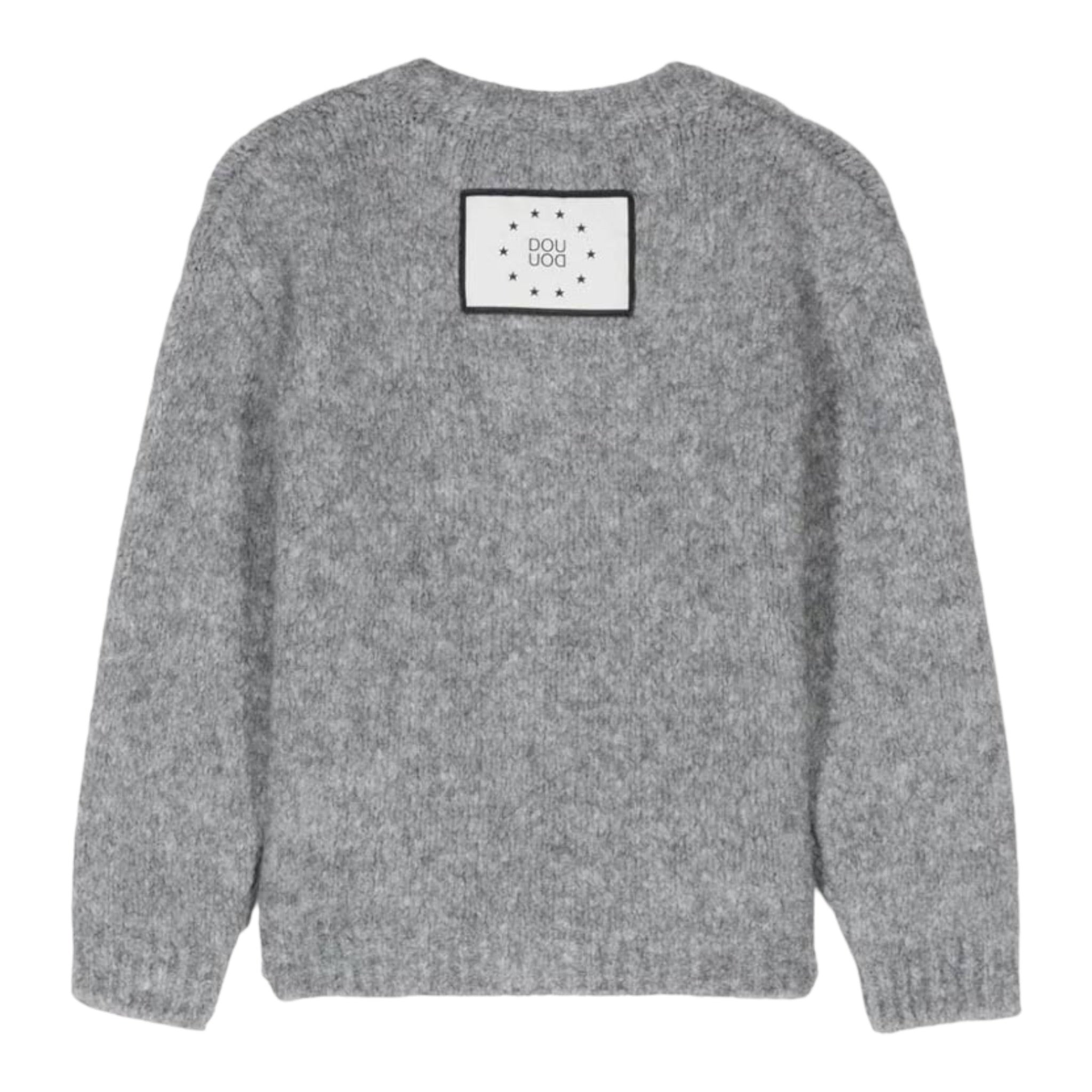 Dou Dou Cardigan tinta unita Grigio per Bambina DV9P30 GRIGIO DOU DOU 
