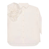 Dou Dou Camicia tinta unita con Applicazioni Bianco per Bambina DW5A30 BIANCO DOU DOU 