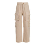 Dou Dou Pantalone tinta unita Modello Cargo Beige per Bambina DW6P30 BEIGE DOU DOU 