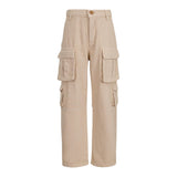 Dou Dou Pantalone tinta unita Modello Cargo Beige per Bambina DW6P30 BEIGE DOU DOU 