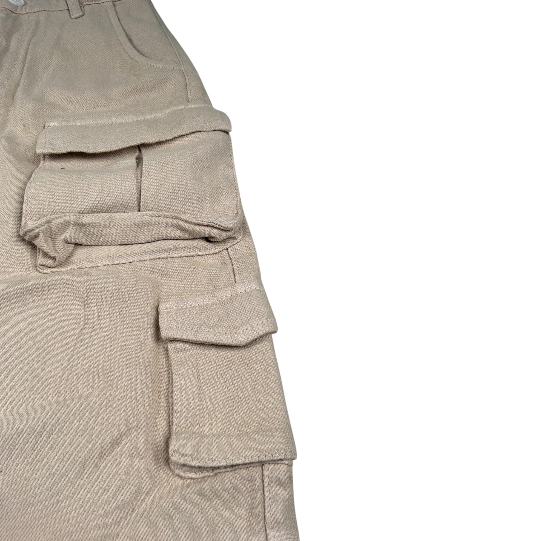 Dou Dou Pantalone tinta unita Modello Cargo Beige per Bambina DW6P30XX BEIGE DOU DOU 