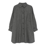 Dou Dou Abito tinta unita Modello Camicia Grigio per Bambina DX1A00I0296 GRIGIO DOU DOU 