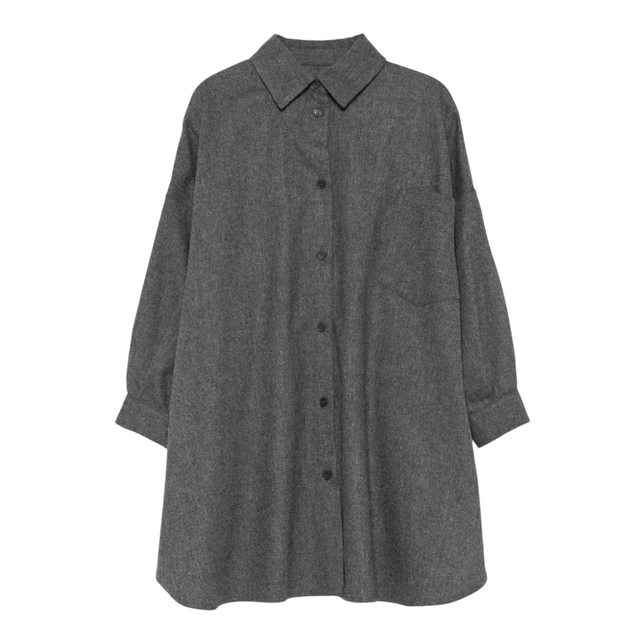 Dou Dou Abito tinta unita Modello Camicia Grigio per Bambina DX1A00I0296 GRIGIO DOU DOU 