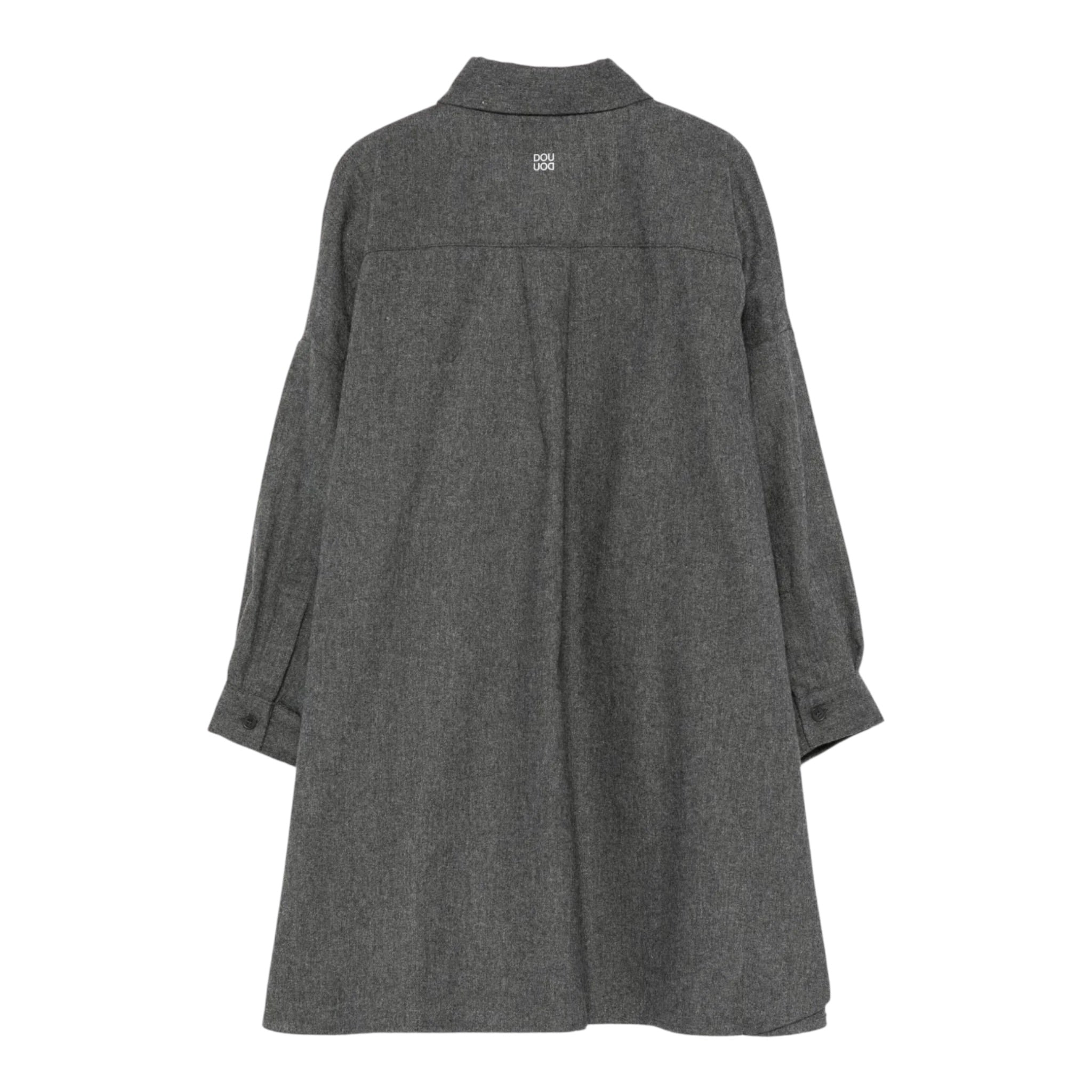 Dou Dou Abito tinta unita Modello Camicia Grigio per Bambina DX1A00I0296 GRIGIO DOU DOU 