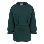 Dou Dou Abito tinta unita con Fiocco Rimovibile Verde per Bambina DX1A50X VERDE DOU DOU 
