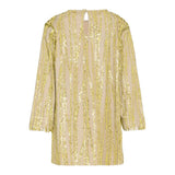 Dou Dou Abito tinta unita con Paillettes Verde per Bambina DX1B10T0098 VERDE DOU DOU 